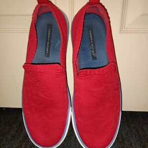 Tommy Hilfiger Red Slip-On Shoes